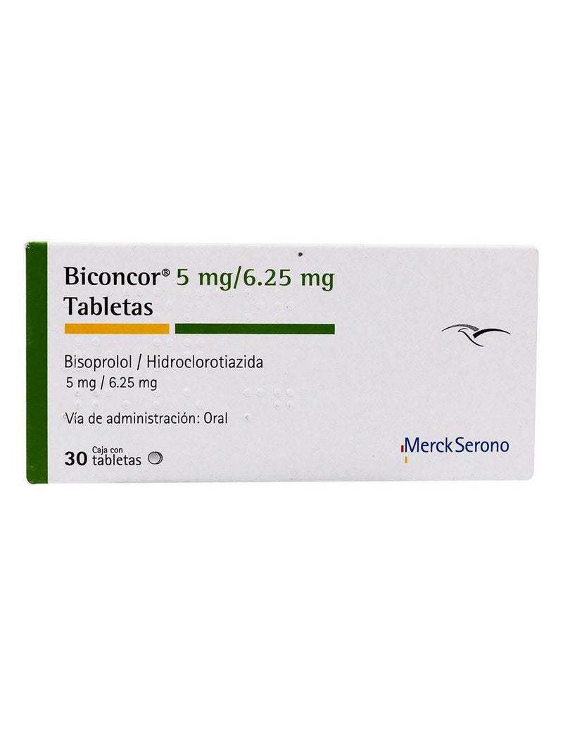 Biconcor (Bisoprolol/Hidroclorotiazida) Tabletas 5Mg/6.25Mg Con 30 - WeCare Pharma
