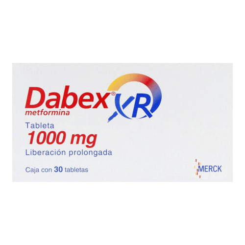 Dabex Xr 1000Mg Con 30 Tabletas (Metformina)