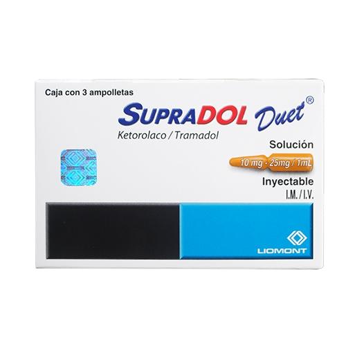 Supradol Duet 10Mg/25Mg Con 3 Ampulas (Ketorolaco/Tramadol)