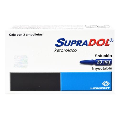 Supradol 30Mg Con 3 Ampulas (Ketorolaco)