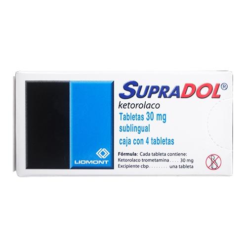 Supradol Sl 30Mg Con 4 Tabletas (Ketorolaco)