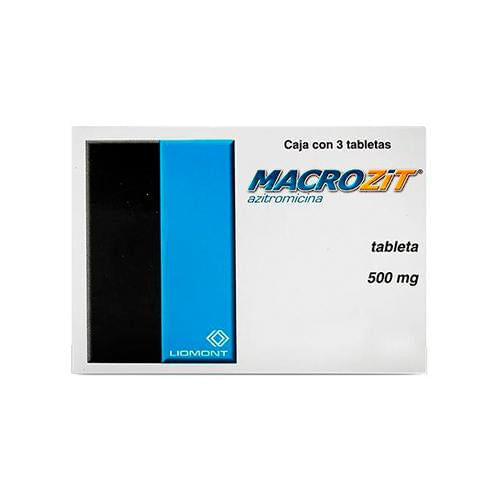 Macrozit 500Mg Con 3 Tabletas (Azitromicina)