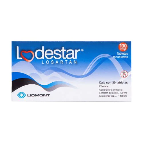 Lodestar 100Mg Con 30 Tabletas (Losartan)