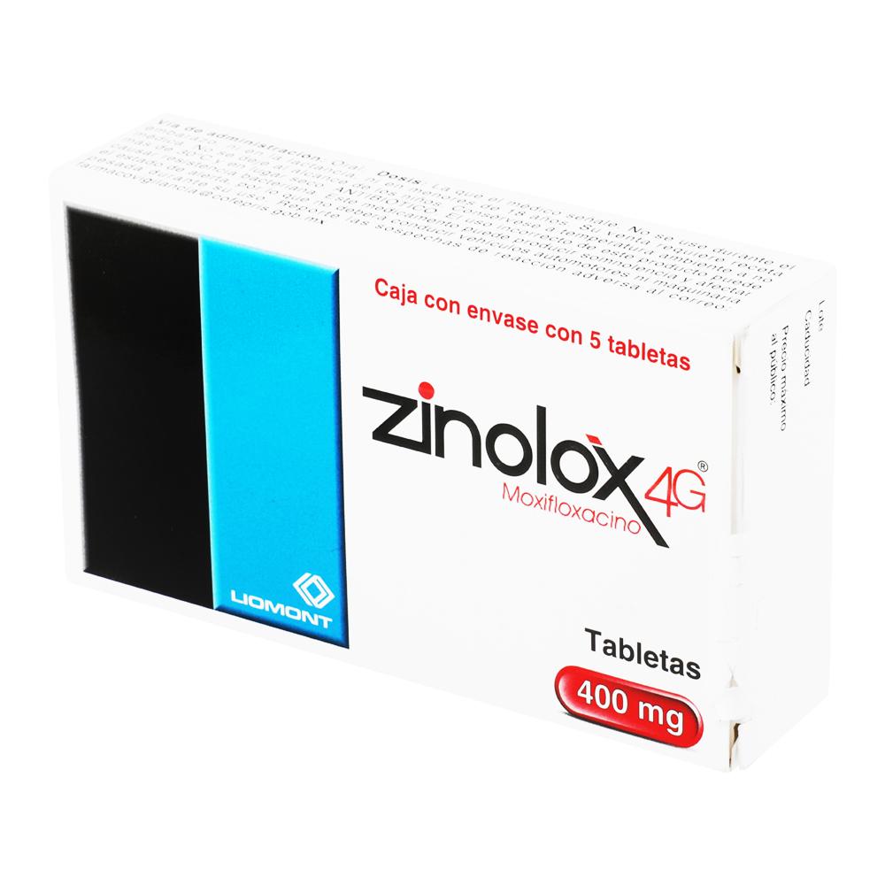 Zinolox 4G 400Mg Con 5 Tabletas (Moxifloxacino)