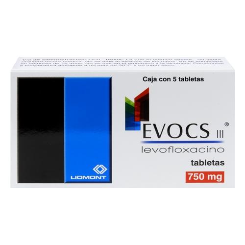 Evocs Iii 750Mg Con 5 Tabletas (Levofloxacino)