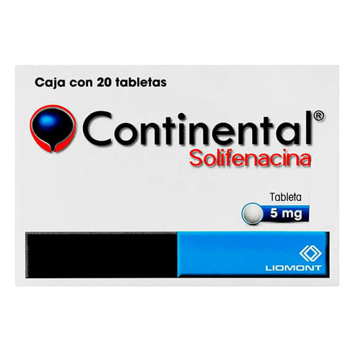 Continental 5Mg Con 20 Tabletas (Solifenacina)