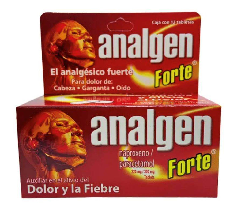 Analgen Forte 220Mg/300Mg Con 12 Tabletas (Naproxeno/Paracetamol) - WeCare Pharma