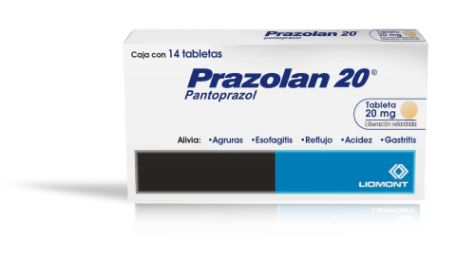 Prazolan 20 20Mg Con 14 Tabletas (Pantoprazol)