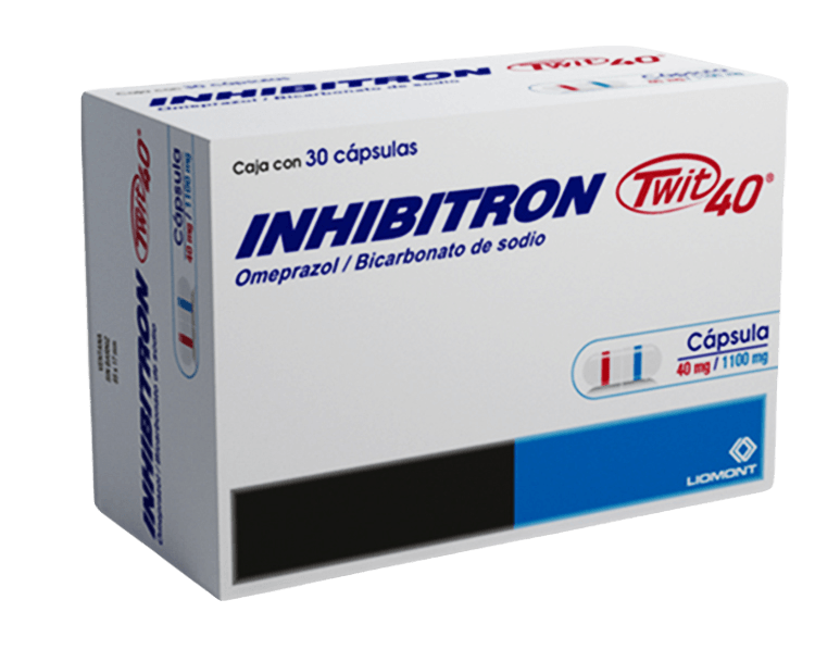 Inhibitron Twit 40Mg/1100Mg Con 30 Capsulas (Omeprazol/Bicarbonato De Sodio)