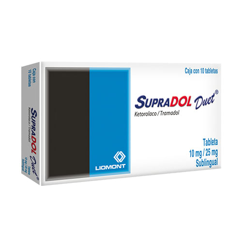 Supradol Duet 10Mg/25Mg Con 10 Tabletas (Ketorolaco/Tramadol)