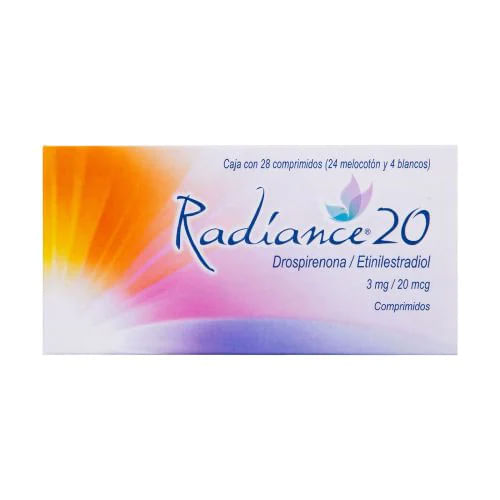 Radiance 20 3Mg/20Mcg Con 28 Comprimidos (Drospirenona/Etinilestradiol)