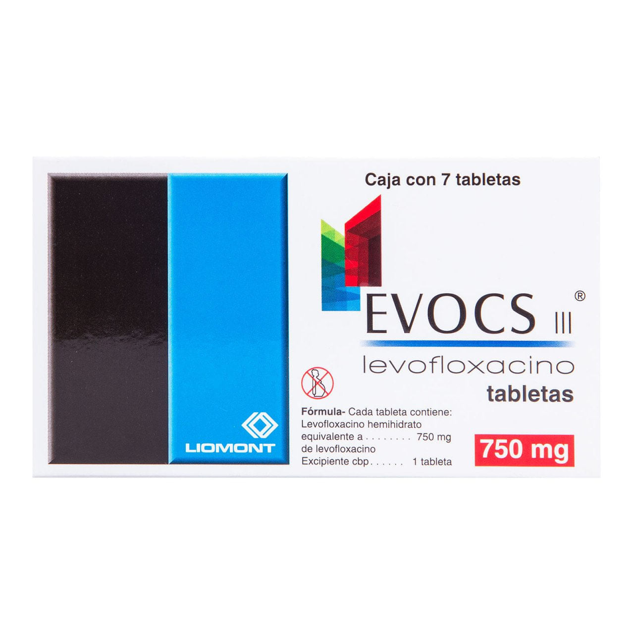 Evocs Iii 750Mg Con 7 Tabletas (Levofloxacino)