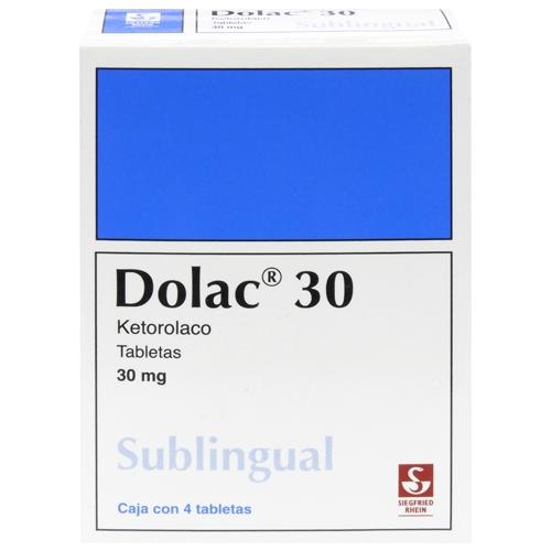 Dolac 30 Sl 30Mg Con 4 Tabletas (Ketorolaco)