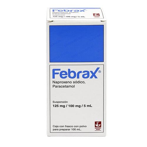 Febrax Suspensión 25Mg/20Mg 100Ml (Naproxeno/Paracetamol)