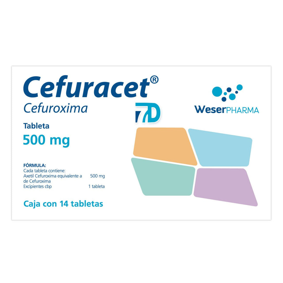 Cefuracet 500Mg Con 14 Tabletas (Cefuroxima)