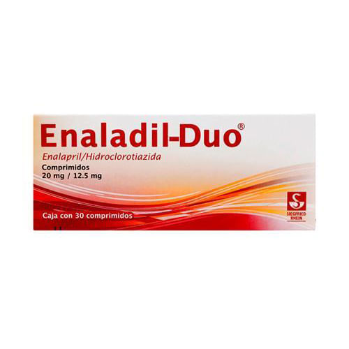 Enaladil-Duo 20/12.5Mg Con 30 Comprimidos (Enalapril/Hidroclorotiazida)