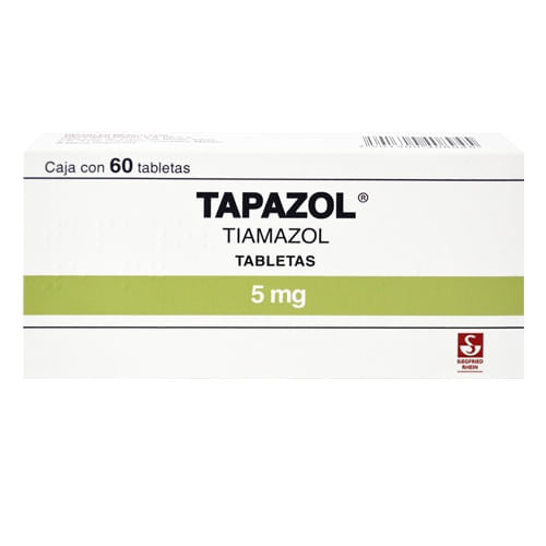 Tapazol 5Mg Con 60 Tabletas (Tiamazol)