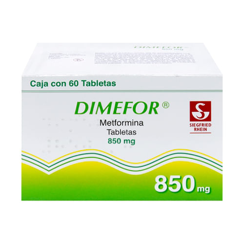 Dimefor 850Mg Con 60 Tabletas (Metformina)