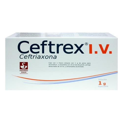 Ceftrex Iv Frasco 1G Con 1 Ampulas (Ceftriaxona)