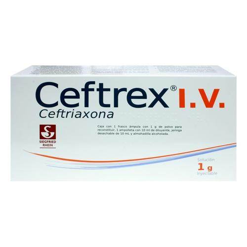 Ceftrex Iv Frasco 1G Con 1 Ampulas (Ceftriaxona) - WeCare Pharma