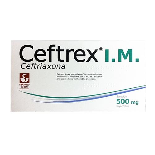 Ceftrex Im Frasco 500Mg Con 1 Ampulas (Ceftriaxona)