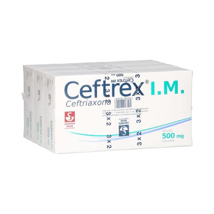 Ceftrex Im Frasco 500Mg Con 3 Promo Ampulas (Ceftriaxona)