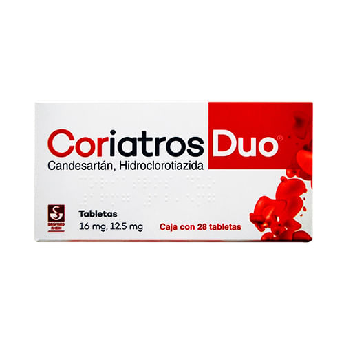 Coriatros Duo 16Mg/12.5Mg Con 28 Tabletas (Candesartan/Hidroclorotiazida)