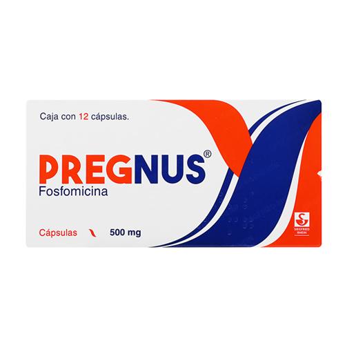 Pregnus 500Mg Con 12 Capsulas (Fosfomicina)