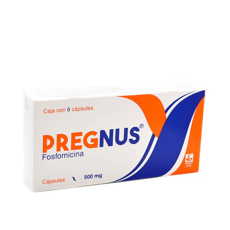 Pregnus 500Mg Con 6 Capsulas (Fosfomicina)