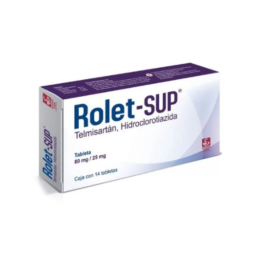 Rolet-Sup 80Mg/25Mg Con 14 Tabletas (Telmisartan/Hidroclorotiazida)