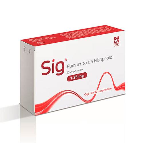 Sig 1.25Mg Con 30 Comprimidos (Fumarato De Bisoprolol) - WeCare Pharma