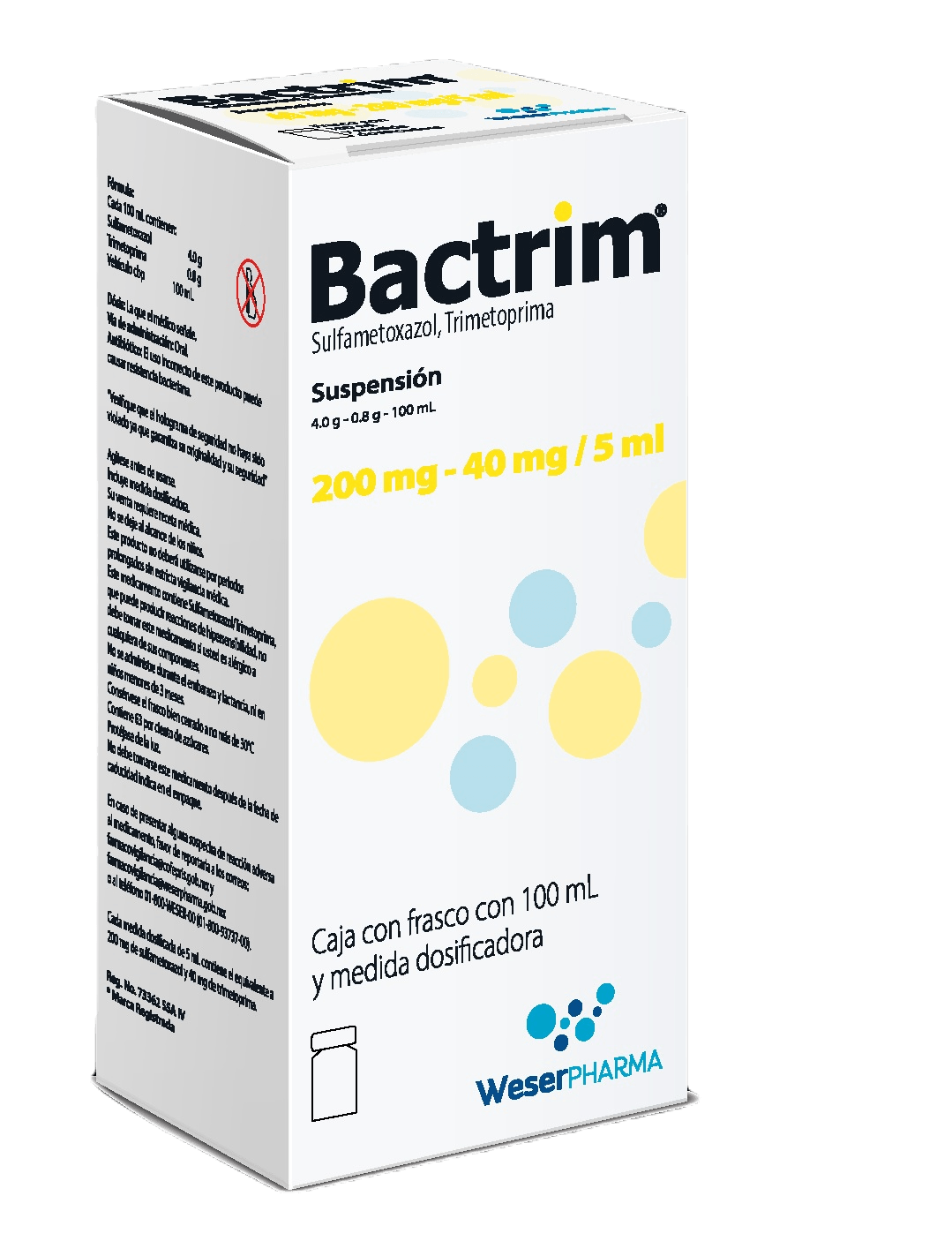 Bactrim Suspensión 200Mg/40Mg/5Ml 100Ml (Sulfametoxazol/Trimetoprima)