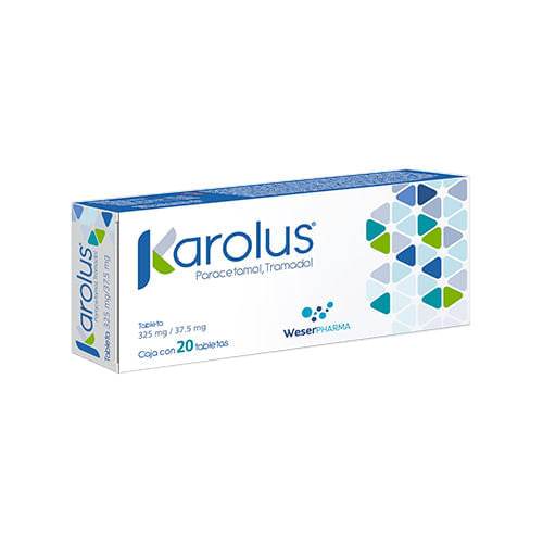 Karolus (Paracetamol/Tramadol) Tabletas 325Mg/37.5Mg Con 20 - WeCare Pharma