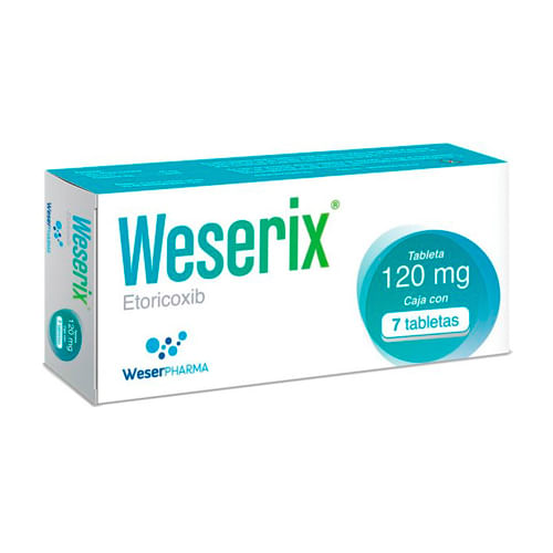 Weserix 120Mg Con 7 Tabletas (Etoricoxib)