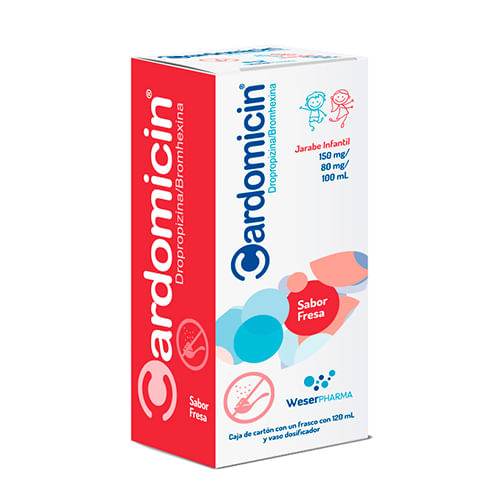 Cardomicin Infantil Jarabe 150Mg/80Mg/100Ml 120Ml (Dropropizina/Bromhexina) - WeCare Pharma