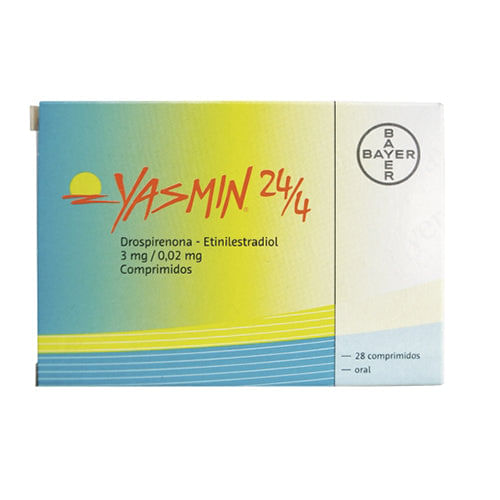 Yasmin 3Mg/0.02Mg Con 28 Comprimidos (Drospirenona/Etinilestradiol)