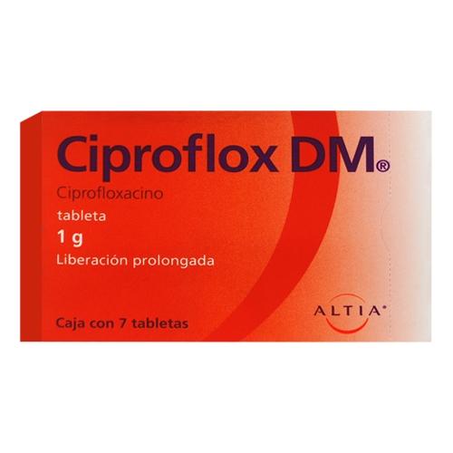 Ciproflox Dm 1G Con 7 Tabletas (Ciprofloxacino)