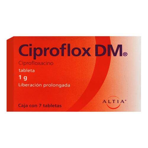 Ciproflox Dm 1G Con 7 Tabletas (Ciprofloxacino) - WeCare Pharma