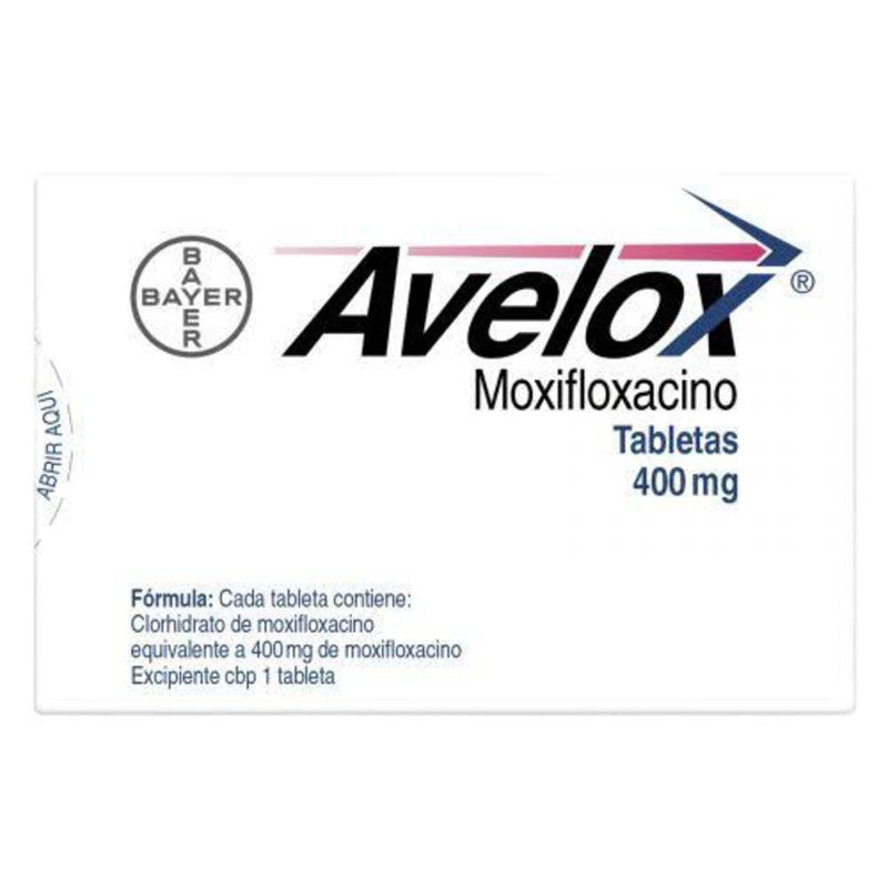 Avelox (Moxifloxacino) Tabletas 400Mg Con 5 - WeCare Pharma