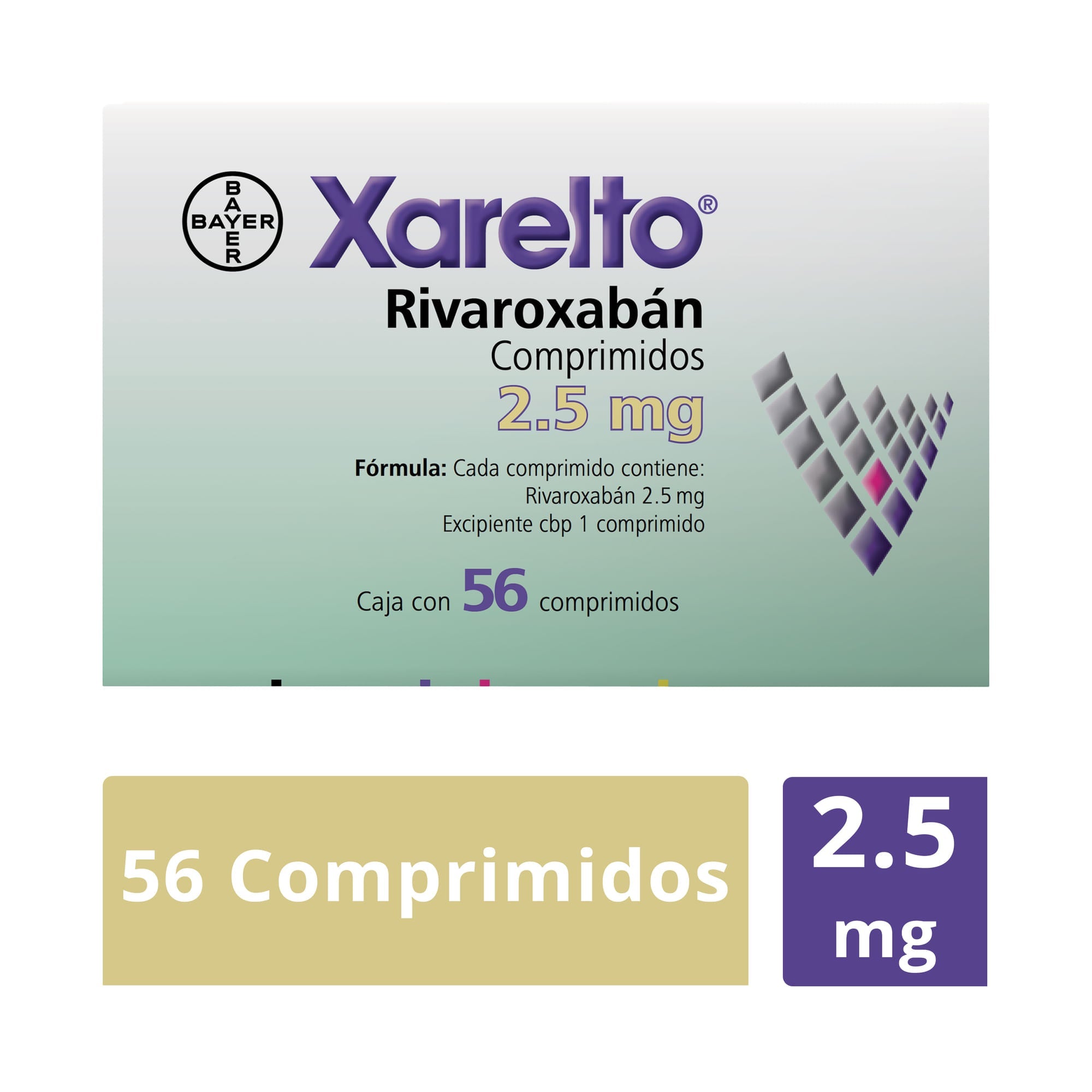 Xarelto 2.5Mg Con 56 Comprimidos (Rivaroxaban)