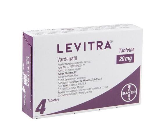 Levitra 20Mg Con 4 Tabletas (Vardenafil)