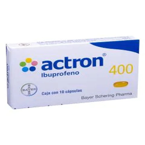 Actron Plus 400/100Mg Con 10 Tabletas (Ibuprofeno/Cafeina)