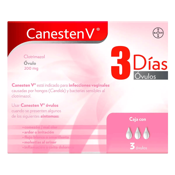 Canesten V Ovulos 200Mg Con 3 (Clotrimazol)