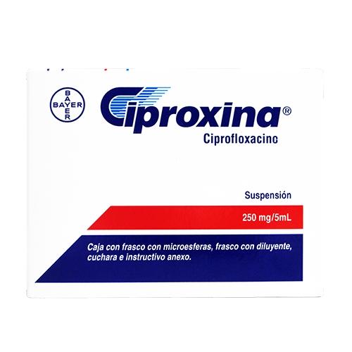 Ciproxina Suspensión 250Mg/5Ml 100Ml (Ciprofloxacino)