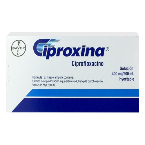 Ciproxina Frasco 400Mg/200Ml Con 1 Ampulas (Ciprofloxacino)