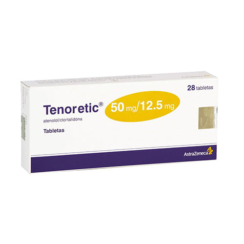 Tenoretic 50Mg/12.5Mg Con 28 Tabletas (Atenolol/Clortalidona)