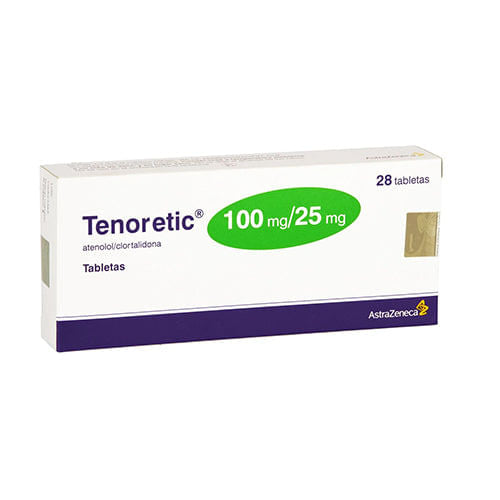 Tenoretic 100Mg/25Mg Con 28 Tabletas (Atenolol/Clortalidona)