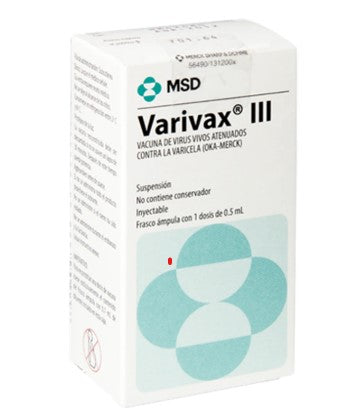 Varivax Iii Frasco 0.5Ml Con 1 Ampulas (Vacuna Varicela)