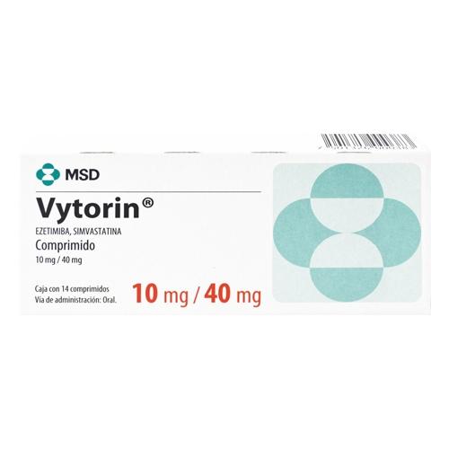 Vytorin 10Mg/40Mg Con 14 Comprimidos (Ezetimiba/Simvastatina)