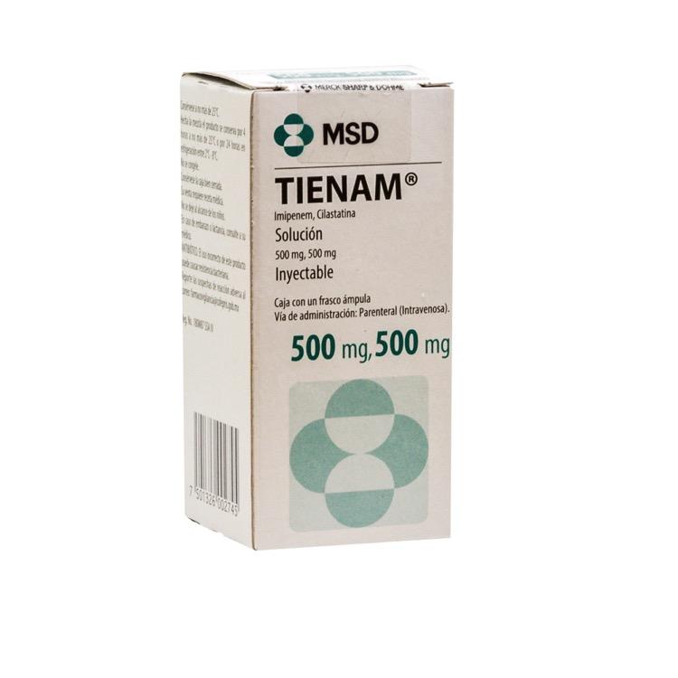 Tienam Frasco 500Mg/500Mg Con 1 Ampulas (Imipenem/Cilastina)